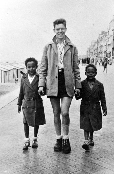 Photo of two boys and a man
